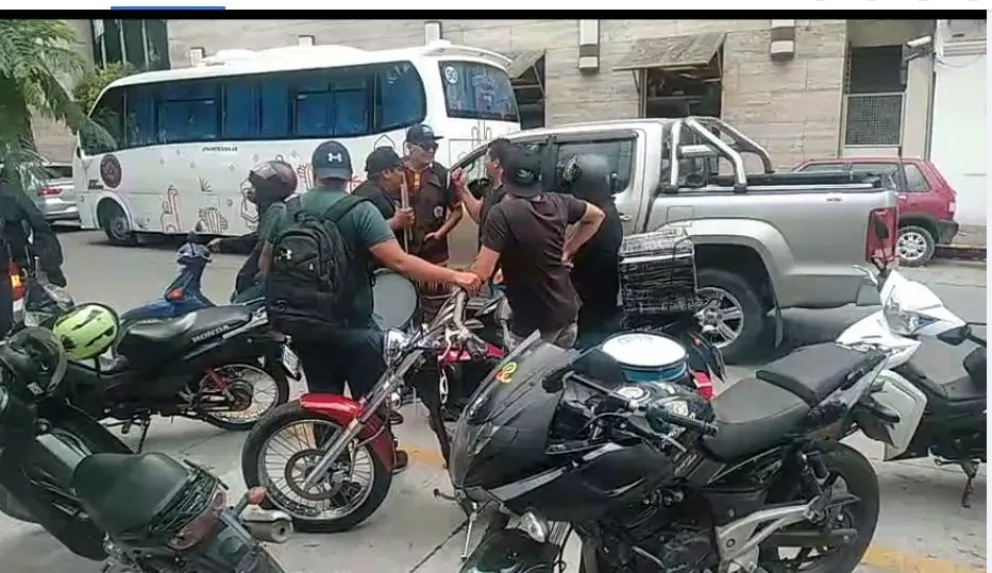 Marcha de motociclistas.