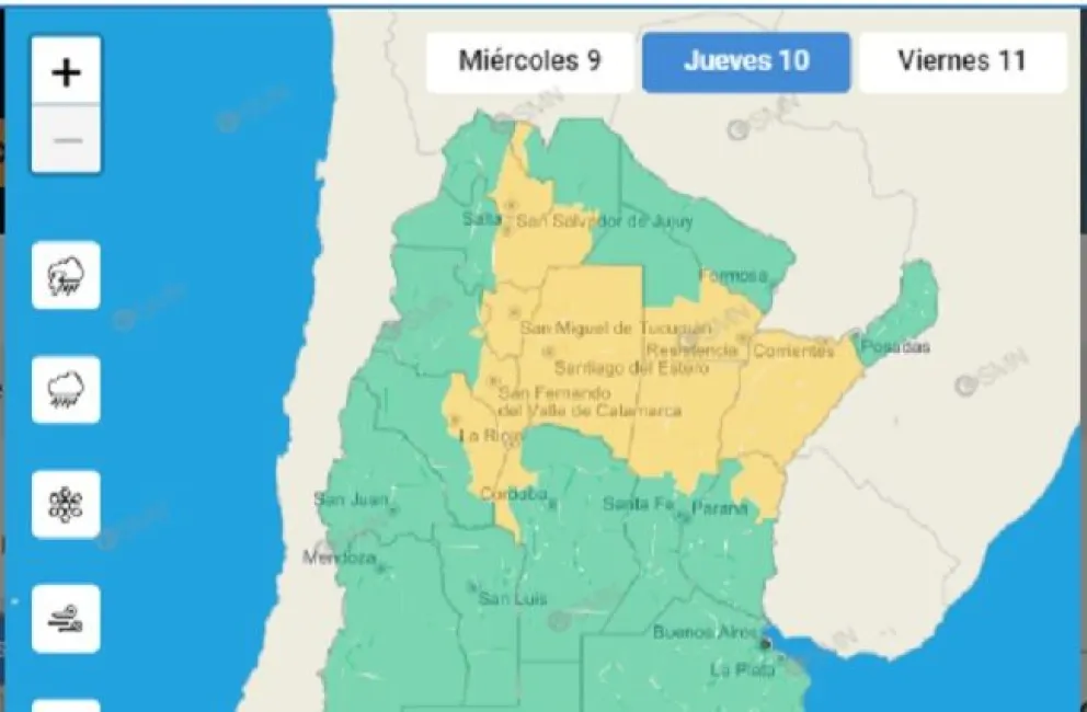 alerta por tormentas.
