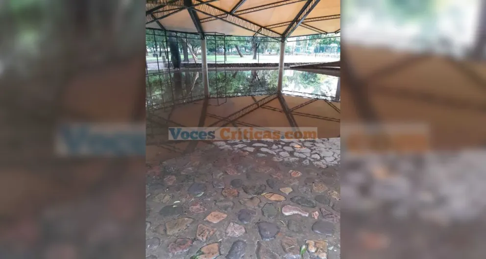 |FOTOS| "Se armó una piletita": así se encuentra el anfiteatro del Parque San Martín