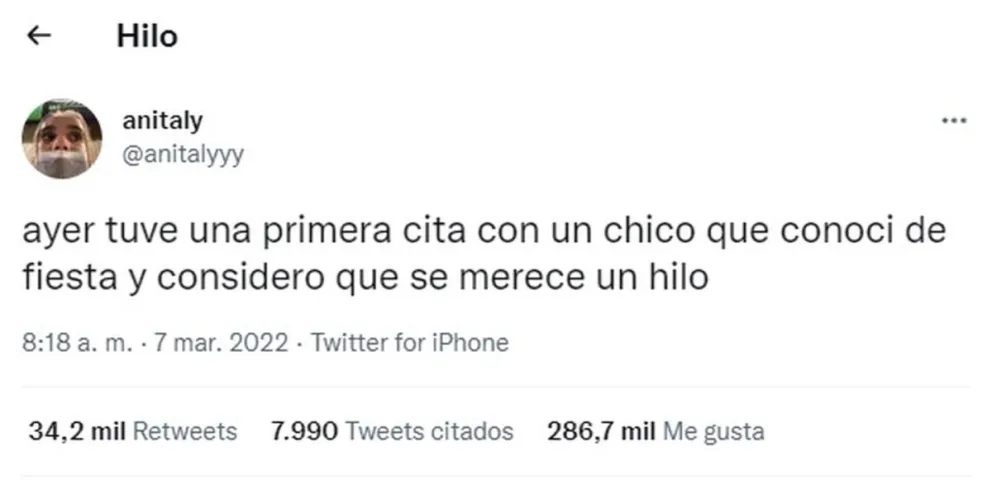 Compartió su primera cita en Twitter y se hizo viral