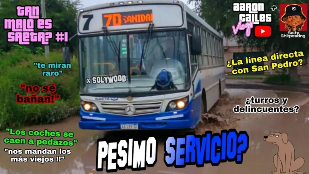 |TERRIBLE VIDEO| Así es viajar en el peor colectivo de SAETA