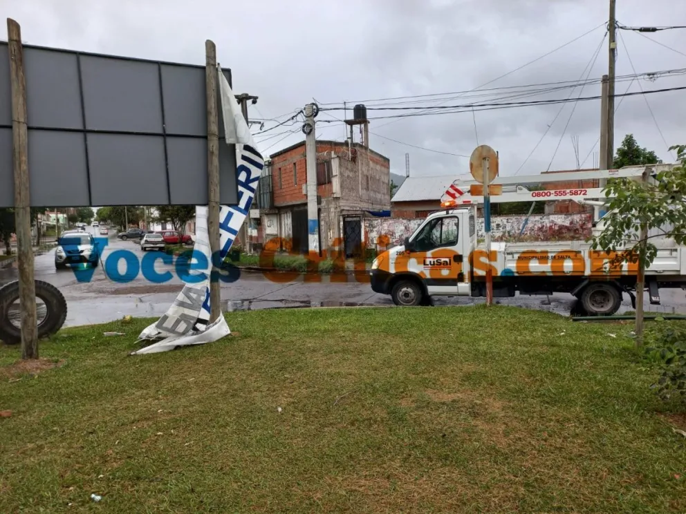 Destrozos en Salta.