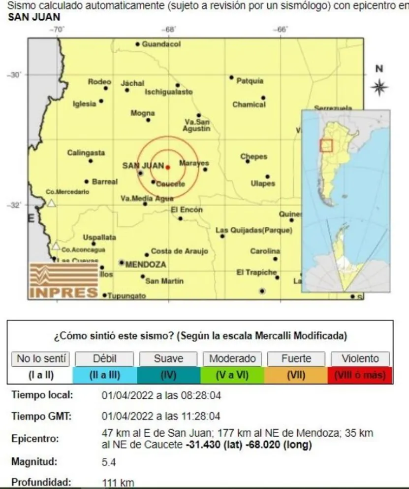 Argentina se movió toda: un sismo repercutió en varias provincias