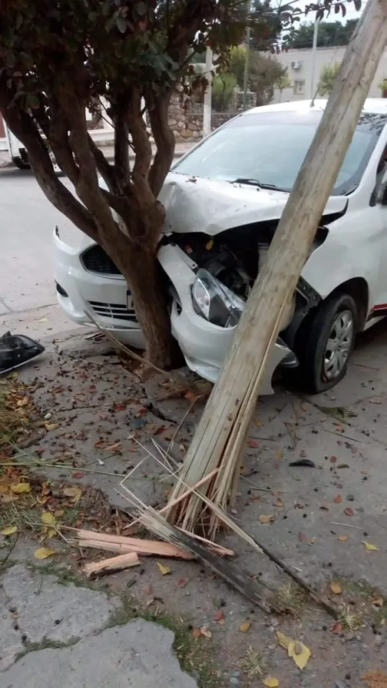 Furia al volante: un salteño se pegó terrible palo con su automóvil 