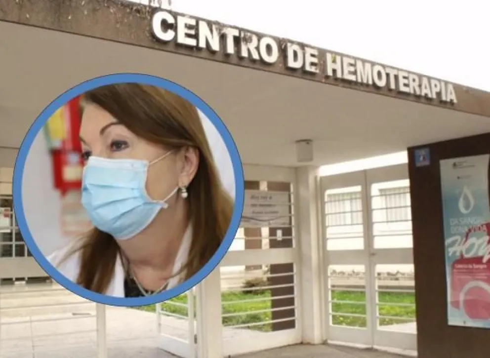 Empleados del Centro de Hemoterapia