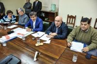 Carrizo explicó ante senadores la política de construcción de viviendas en toda la provincia
